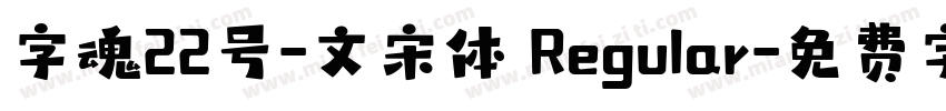 字魂22号-文宋体 Regular字体转换